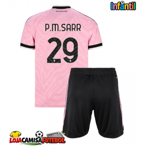 Camisa de Futebol Juventus Pape Matar Sarr #29 Equipamento Secundário Infantil 2026-27 Manga Curta (+ Calças curtas)